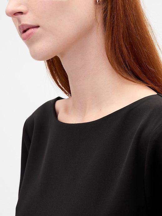 Image number 4 showing, Boatneck Mini Shift Dress