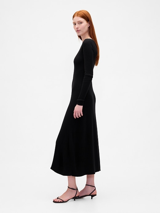 Image number 3 showing, Lightweight CashSoft Rib Maxi Sweater Dress