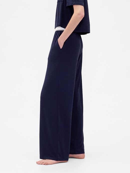 L'image numéro 3 présente Pantalon de pyjama en modal à logo.