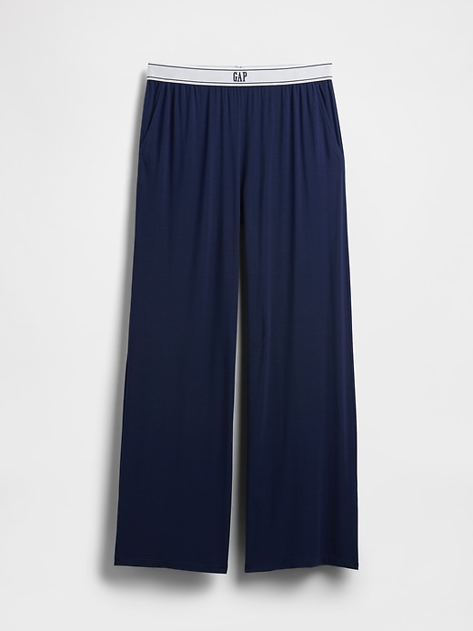 L'image numéro 6 présente Pantalon de pyjama en modal à logo.