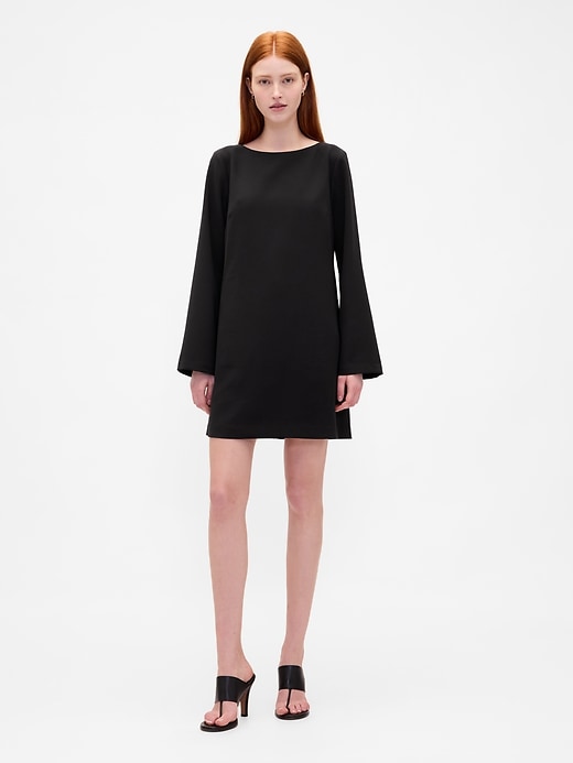 Image number 1 showing, Boatneck Mini Shift Dress