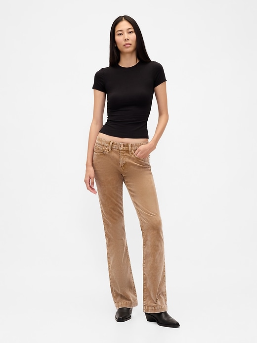 Image number 1 showing, Low Rise Corduroy Long & Lean Pants