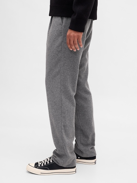 Image number 3 showing, Wool-Blend Relaxed Straight Trousers