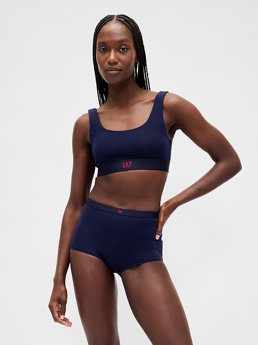 Image number 1 showing, Organic Stretch Cotton High Rise Shorty