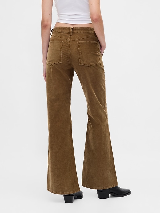 Image number 4 showing, Mid Rise Corduroy Flare Pants