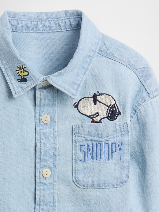 Image number 4 showing, Baby & Toddler Peanuts Denim Big Shirt