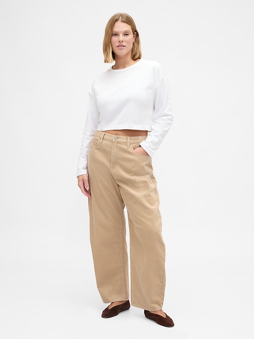 Image number 5 showing, High Rise Corduroy Barrel Pants