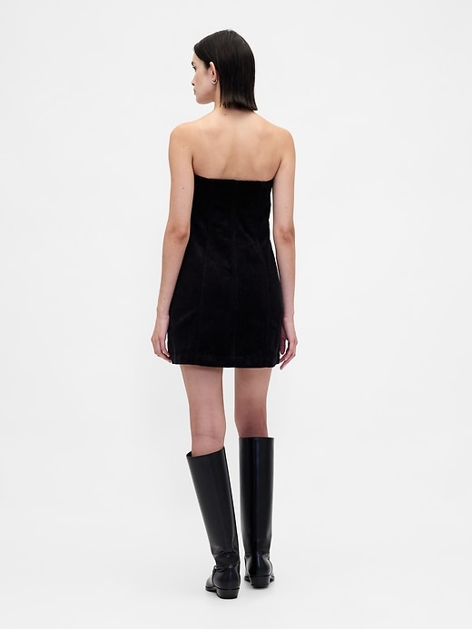 Image number 2 showing, Corduroy Strapless Mini Dress