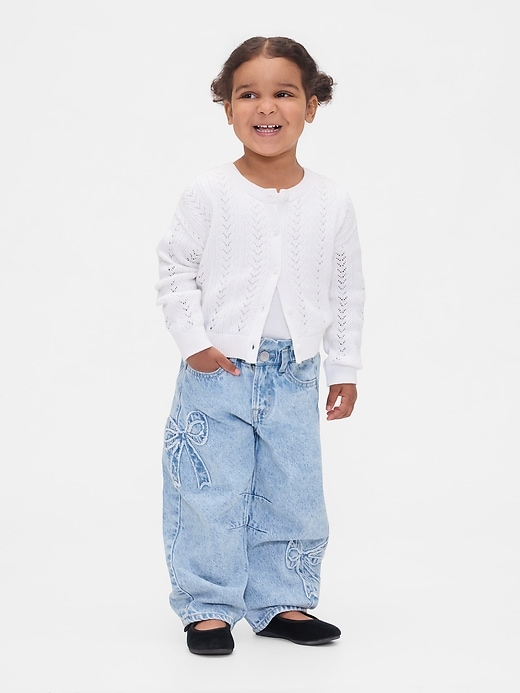 Image number 1 showing, Baby & Toddler Bow Horseshoe Jeans