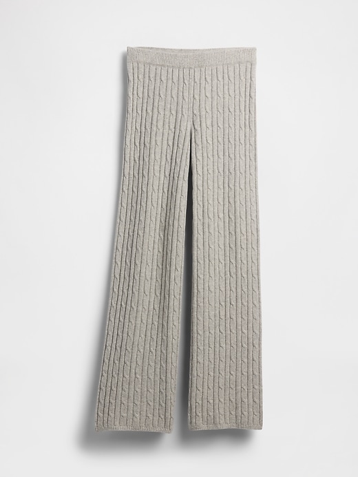 Image number 6 showing, CashSoft Cable-Knit Sweater Pants