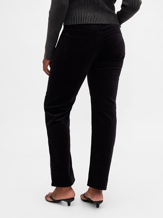 Image number 6 showing, Low Rise Velvet '90s Slim Straight Pants