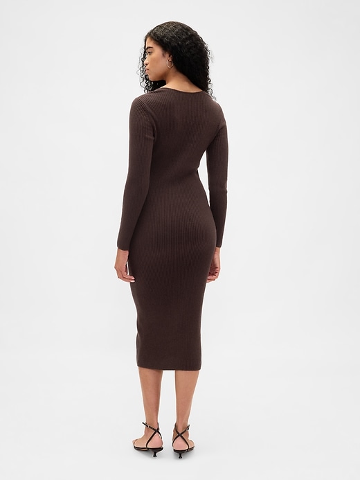 Image number 2 showing, CashSoft Rib Midi Sweater Dress