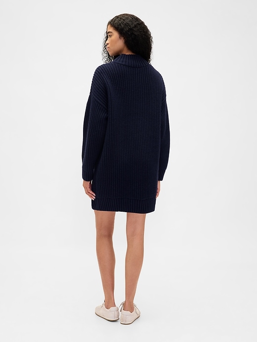 Image number 2 showing, Oversized Turtleneck Mini Sweater Dress