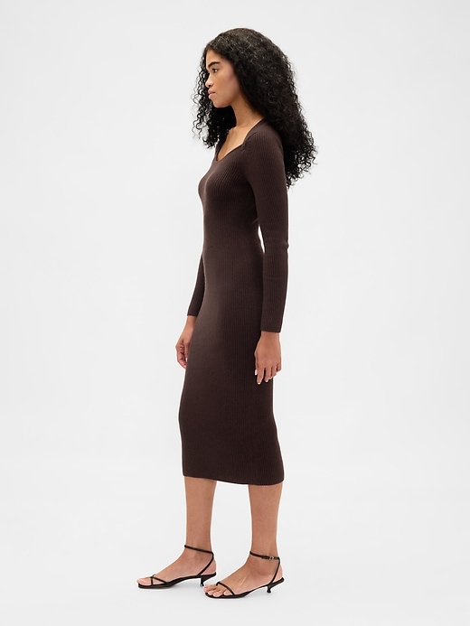 Image number 3 showing, CashSoft Rib Midi Sweater Dress