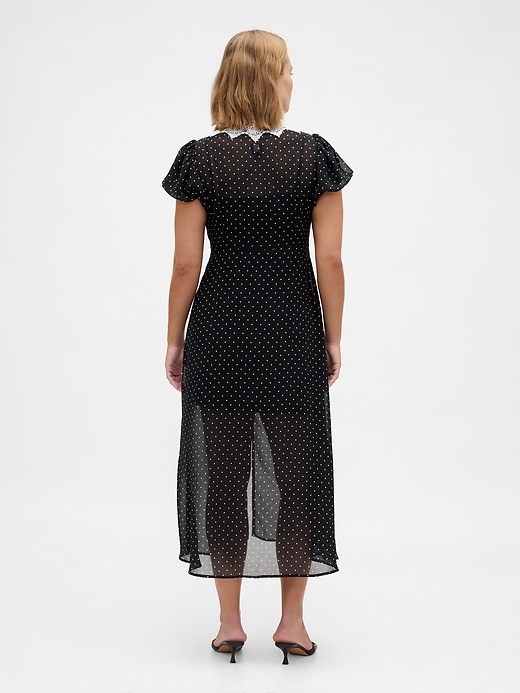 Image number 6 showing, Lace-Trim V-Neck Maxi Dress