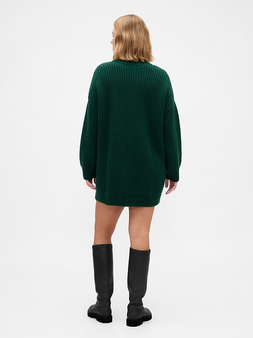 Image number 6 showing, Oversized Turtleneck Mini Sweater Dress