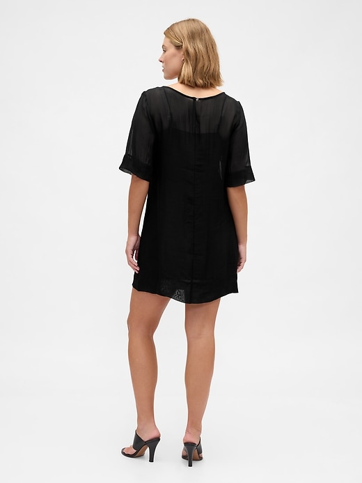 Image number 6 showing, Sheer Organza Mini Shift Dress