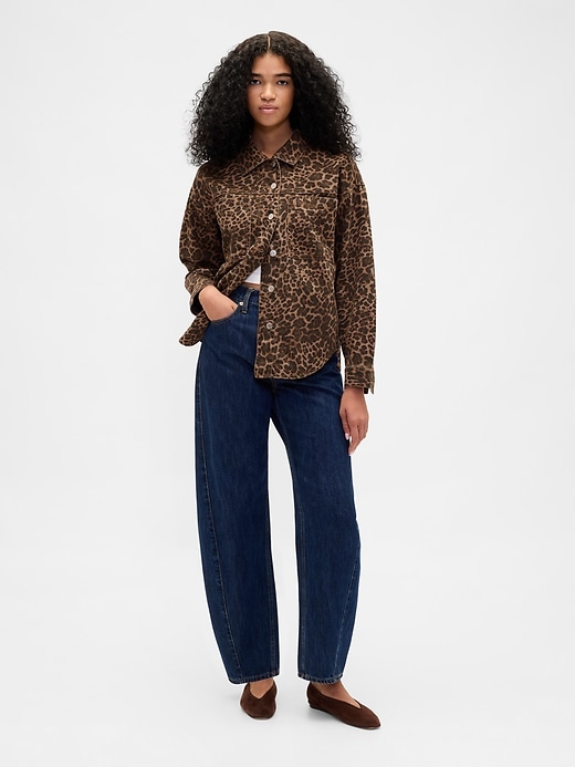 Image number 2 showing, UltraSoft Leopard Denim Shirt Jacket