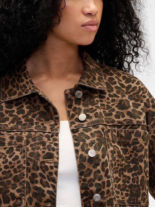 Image number 4 showing, UltraSoft Leopard Denim Shirt Jacket