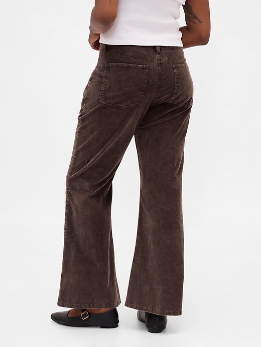 Image number 6 showing, Mid Rise Corduroy Flare Pants