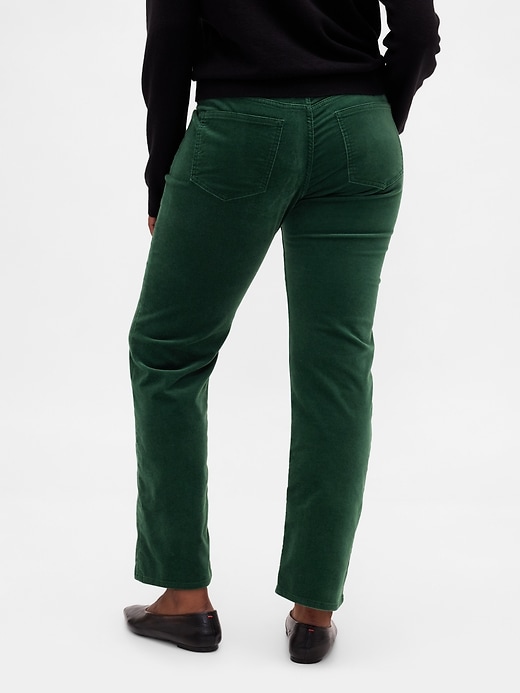 Image number 6 showing, Low Rise Velvet '90s Slim Straight Pants