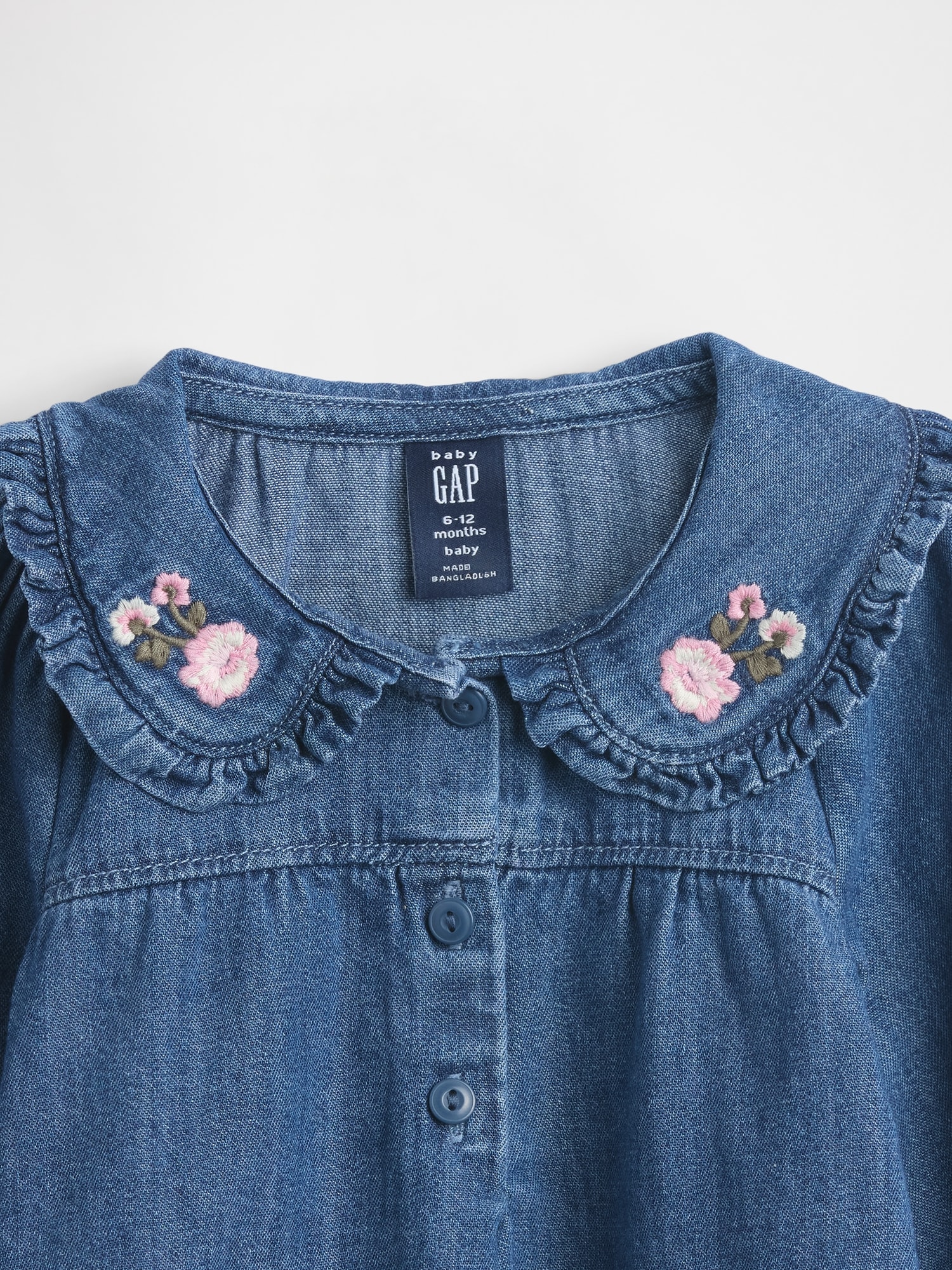 Baby Floral Denim Outfit Set