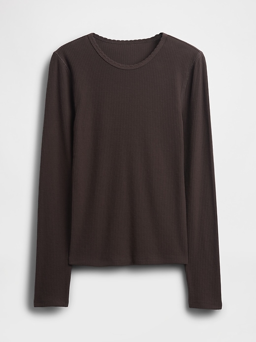 Image number 4 showing, Pointelle Rib T-Shirt