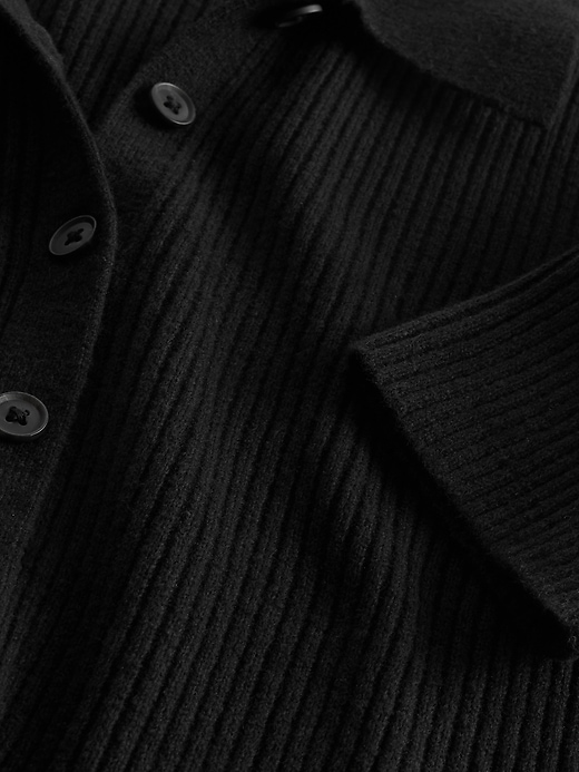 Image number 4 showing, CashSoft Rib Collared Midi Cardigan Dress