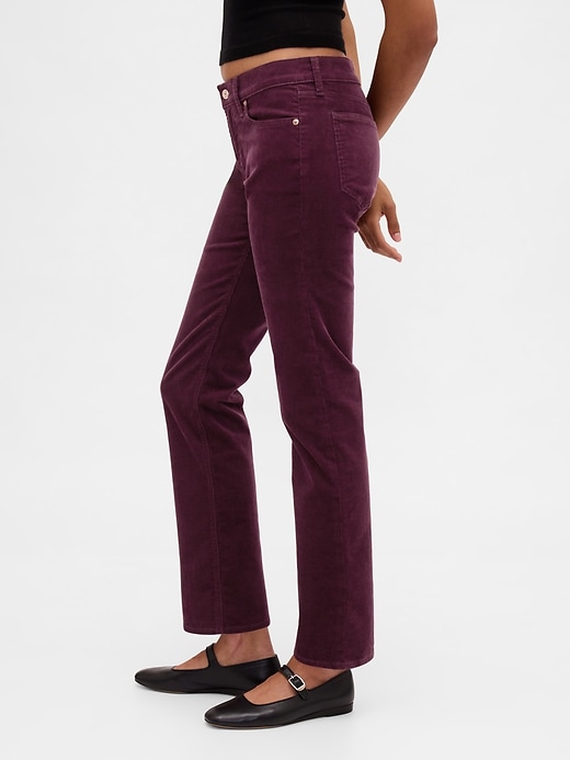 Image number 3 showing, Low Rise Corduroy '90s Slim Straight Pants