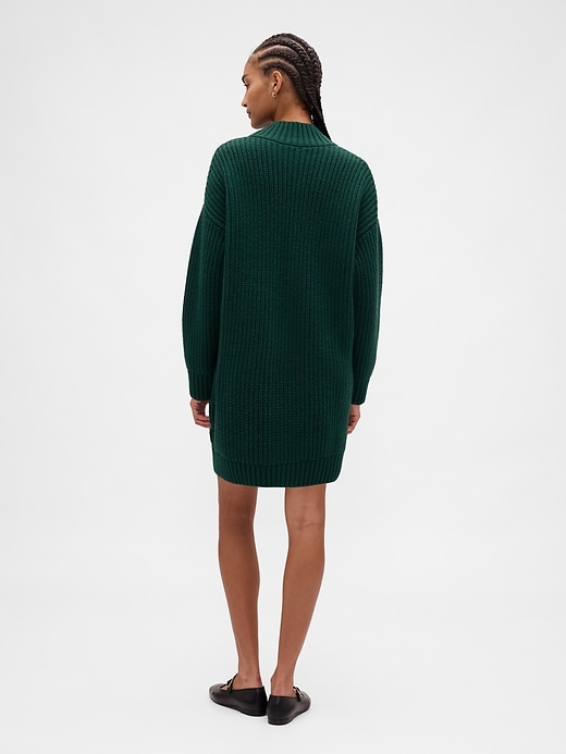 Image number 2 showing, Oversized Turtleneck Mini Sweater Dress