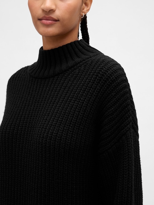 Image number 4 showing, Oversized Turtleneck Mini Sweater Dress