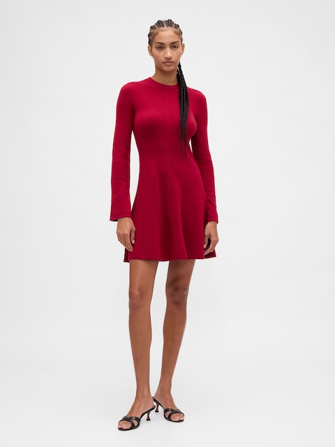 ROBE-CHANDAIL COURTE EXTENSIBLE EFFET CACHEMIRE