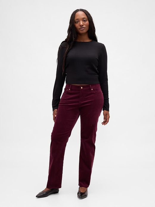 Image number 5 showing, Low Rise Corduroy '90s Slim Straight Pants