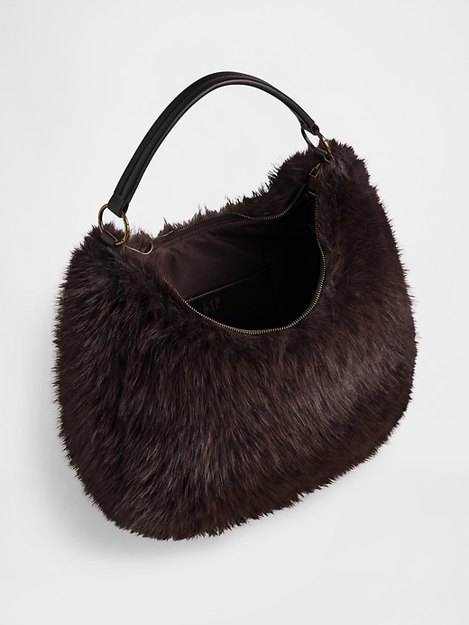 Image number 4 showing, Faux Fur Slouchy Bag