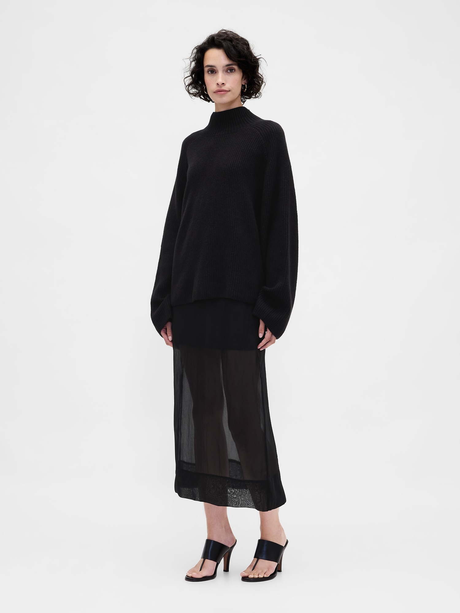 Sheer Organza Maxi Skirt