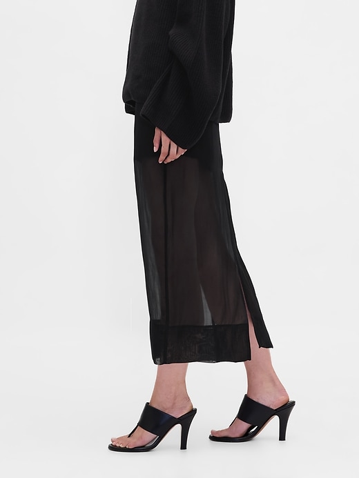 Sheer Organza Maxi Skirt