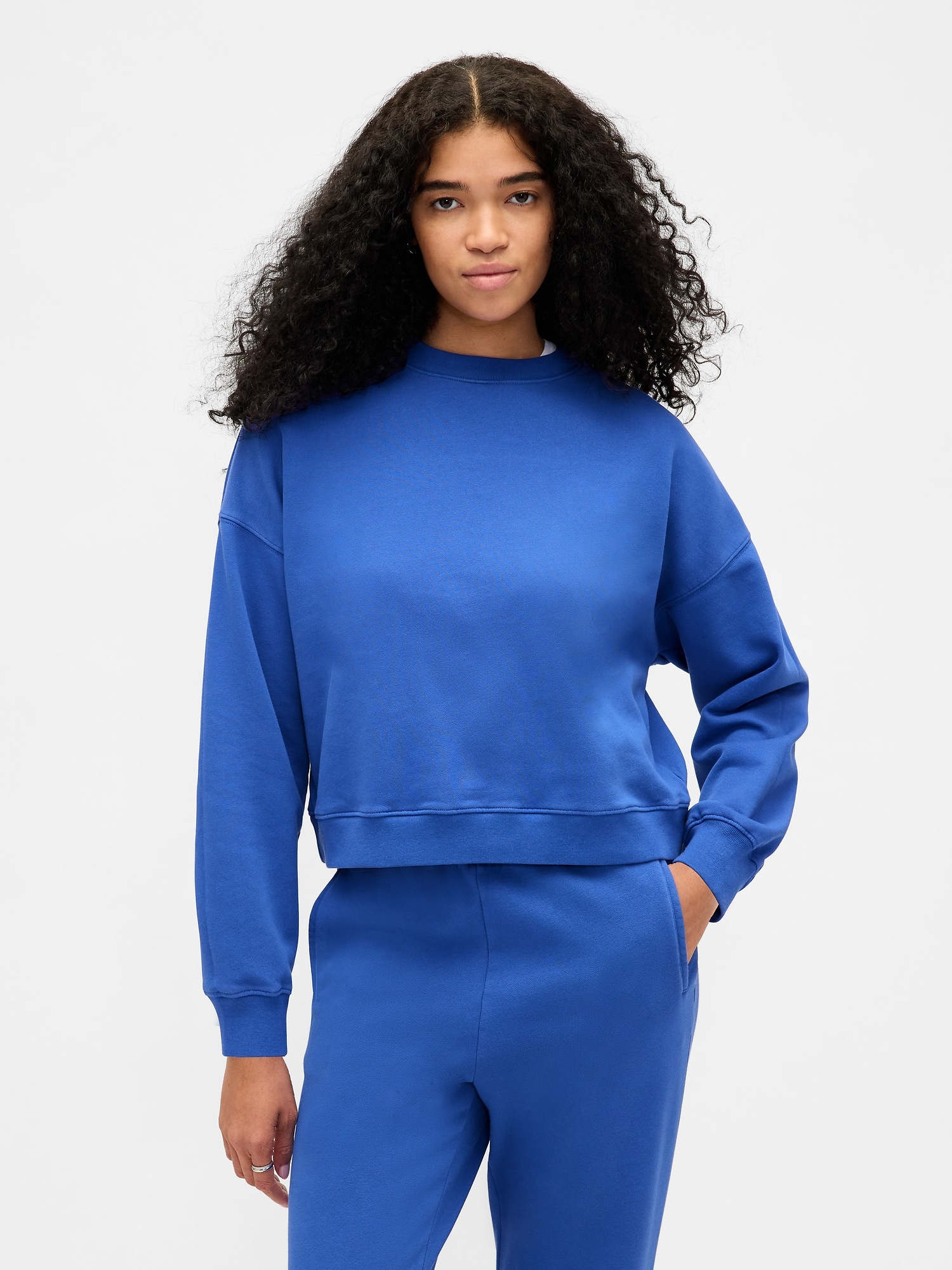 VintageSoft Wedge Crewneck Sweatshirt - Dazzling Blue