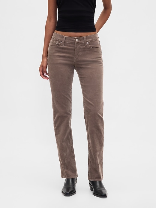 Image number 2 showing, Low Rise Corduroy '90s Slim Straight Pants