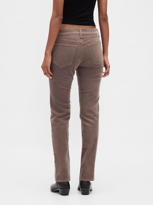 Image number 4 showing, Low Rise Corduroy '90s Slim Straight Pants