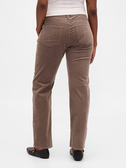 Image number 6 showing, Low Rise Corduroy '90s Slim Straight Pants