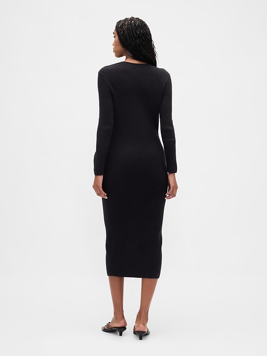 Image number 2 showing, CashSoft Rib Midi Sweater Dress