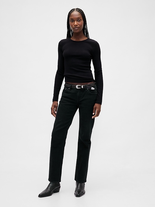 Image number 2 showing, Pointelle Rib T-Shirt