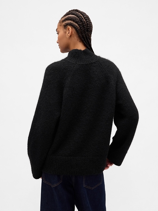 Image number 3 showing, Fuzzy Oversized Turtleneck Sweater