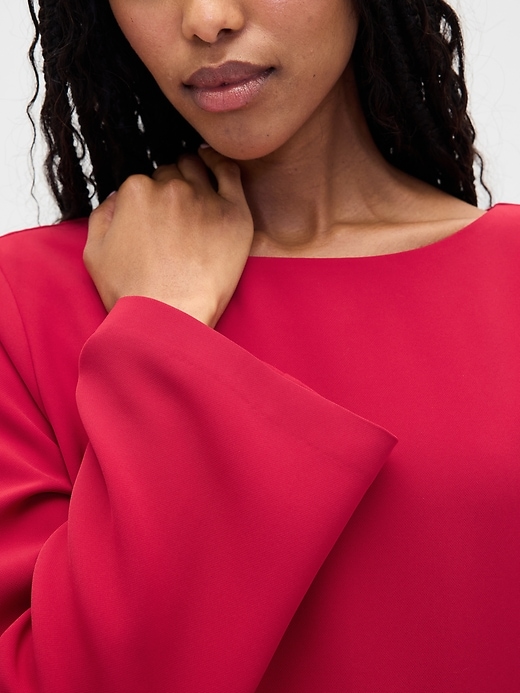 Image number 4 showing, Boatneck Mini Shift Dress