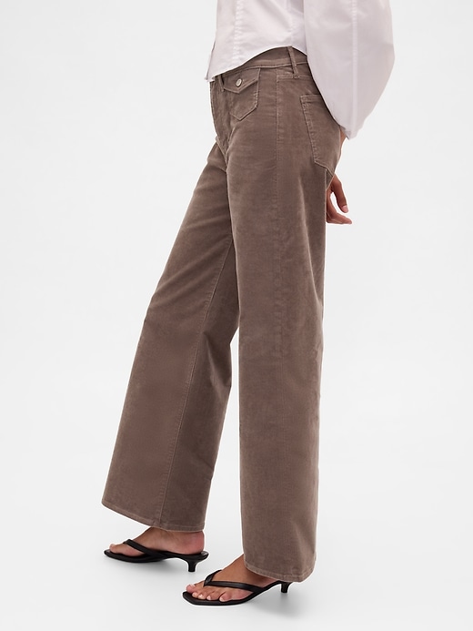 Image number 3 showing, High Rise Stride Corduroy Wide-Leg Pants