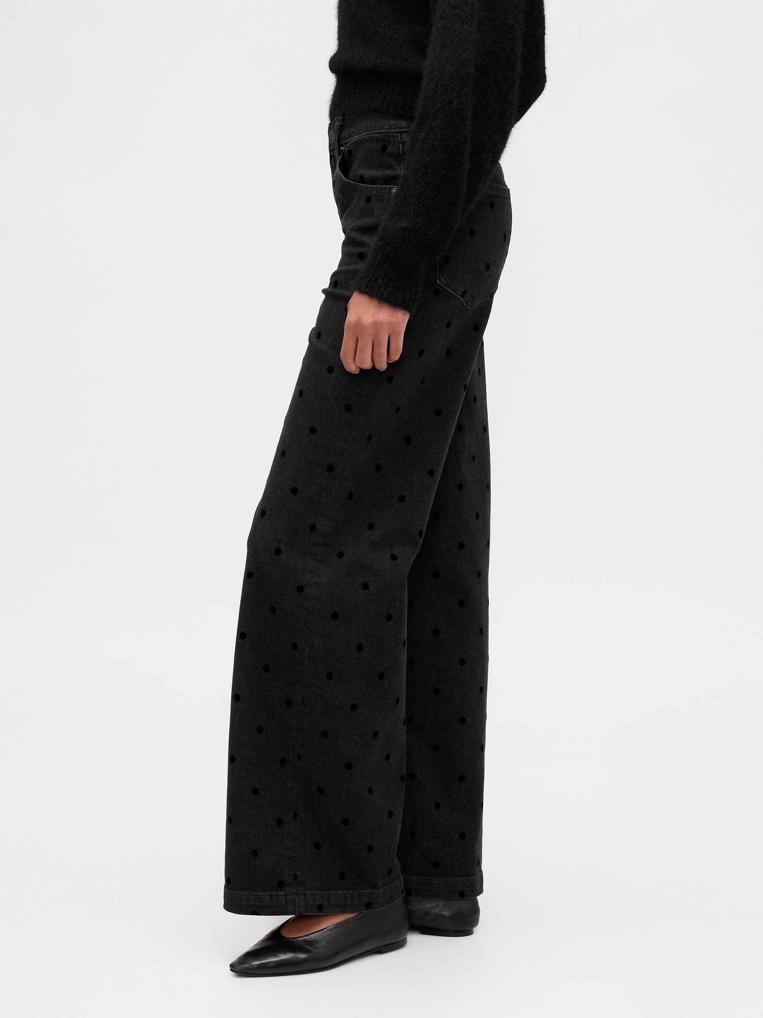 High Rise Stride Wide-Leg Jeans