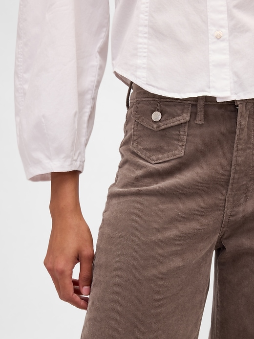 Image number 8 showing, High Rise Stride Corduroy Wide-Leg Pants
