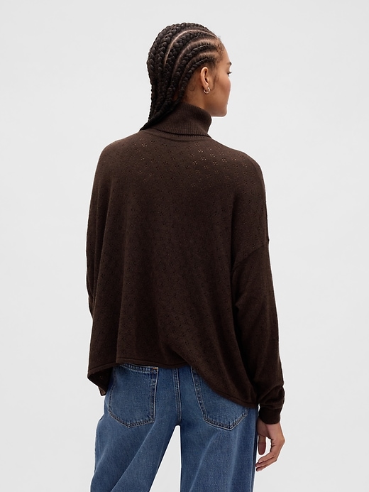 Image number 3 showing, Oversized Pointelle Turtleneck