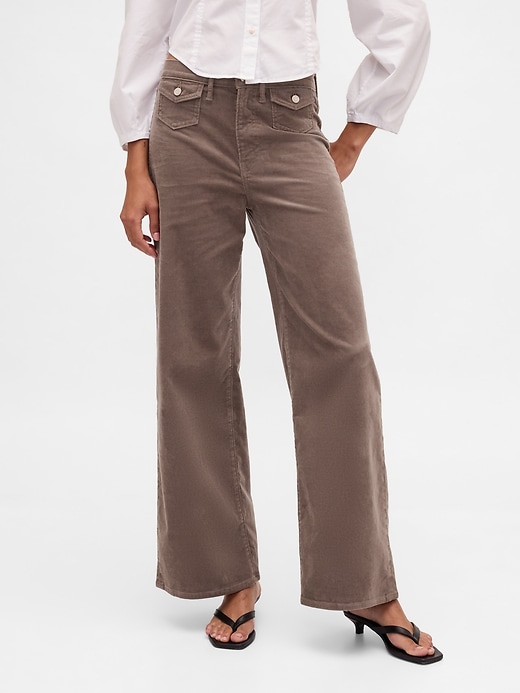 Image number 2 showing, High Rise Stride Corduroy Wide-Leg Pants