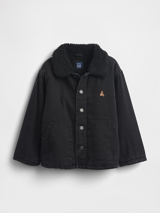 Image number 1 showing, Baby & Toddler Sherpa-Lined Denim Jacket